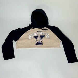 Zara Yale university cropped hoodie sweatshirt sz M